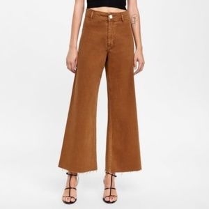 Zara Marine Wide Crop size 4 burnt orange rust